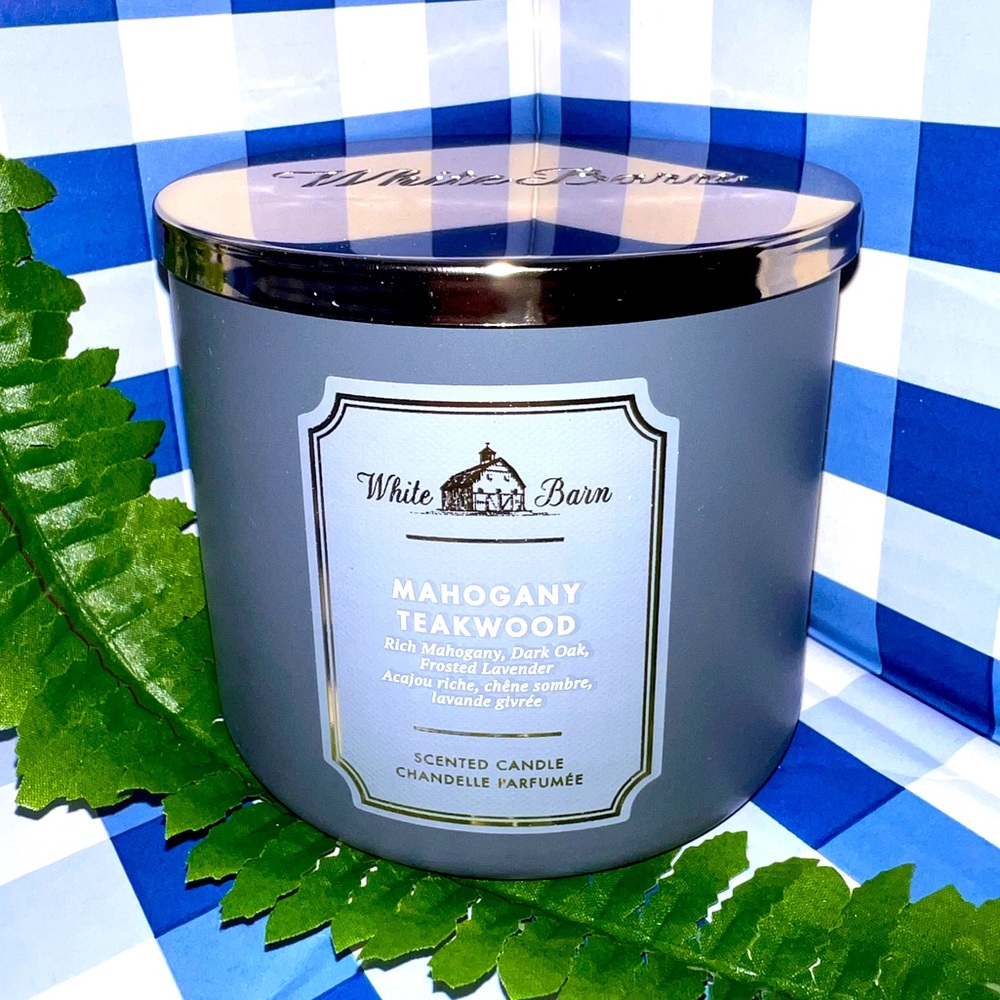 🕯️2/$35🕯️ BATH & BODY WORKS 3-wick candle - mahogany teakwood- NEW